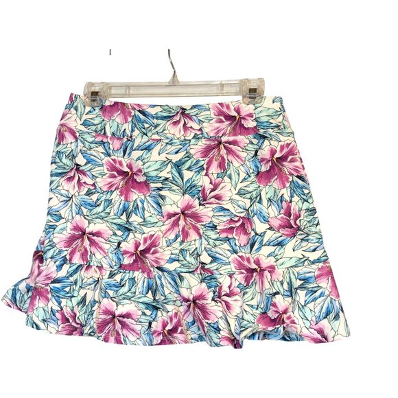 Tommy Bahama Womens Active Floral Ruffle Skort Golf Tennis M - Picture 5 of 7